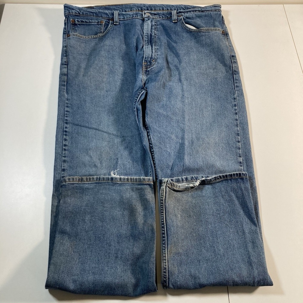 Levi's 505 Jeans 40x32 Straight Blue Med Wash Denim Cowboy Workwear - Picture 2 of 9